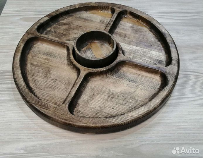 Менажница деревянная, детские тарелочки