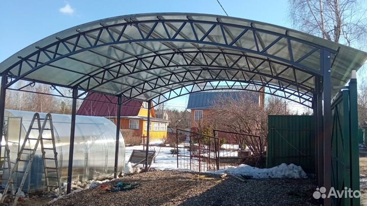 Навесы из поликарбоната под ключ