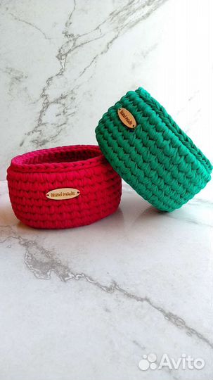 Корзины из трикотажной пряжи