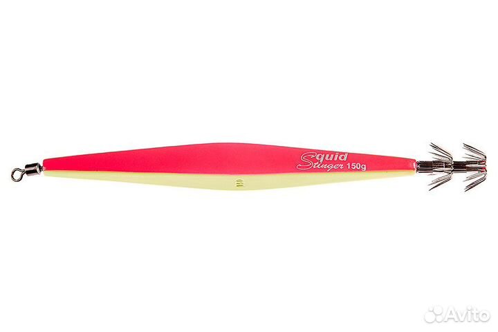 Кальмарница asari Squid Stinger 150гр, Fluo Red Lumo glow