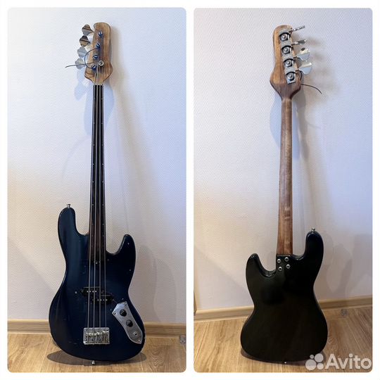 Бас гитара безладовая, кастом