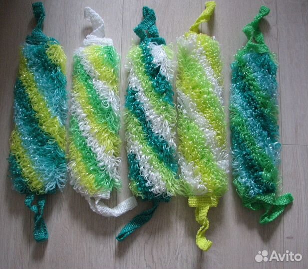 Мочалка двусторонняя ручной работы