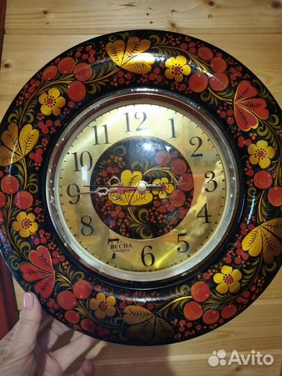 Часы настенные Хохлома