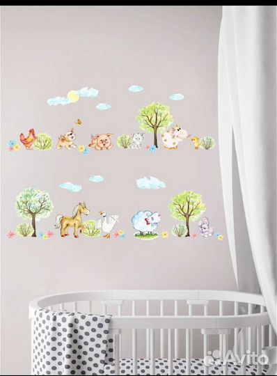 Набор интерьерных наклеек для детской