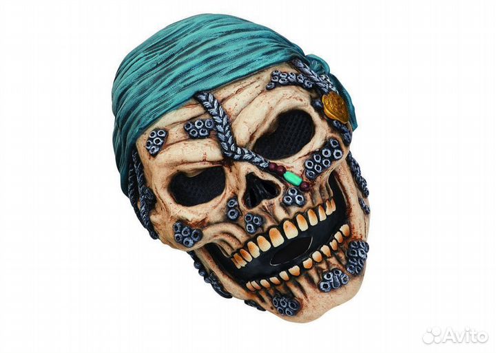 Маска Череп Пирата в раковинах карнавальная