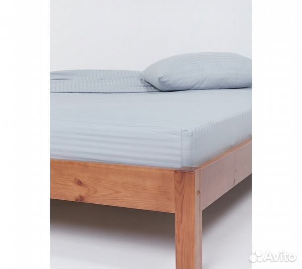 Простыня GoodNight Pure Страйп-сатин 200*200*35, с