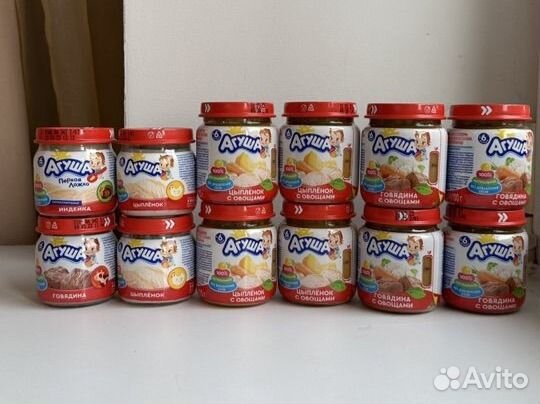 Детское питание Агуша пюре, каши, смесь