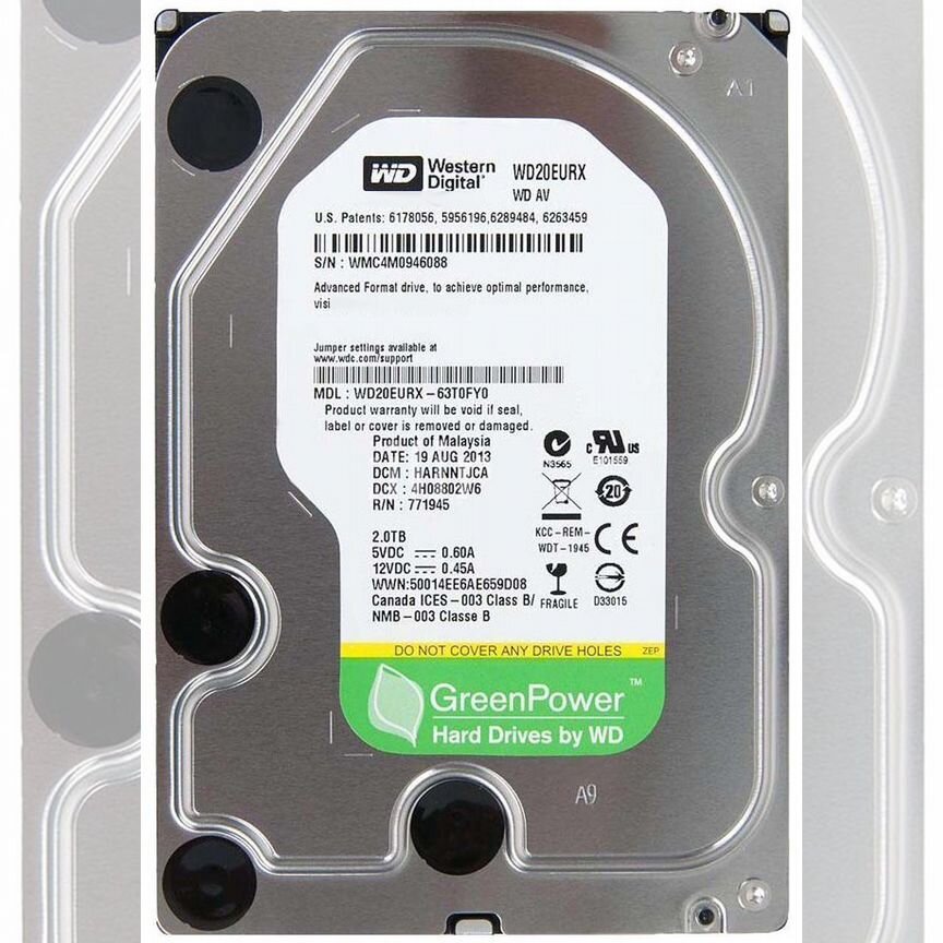 [WD20EURX] Жесткий Диск Western Digital 2tb Sata3 Wd20eurx