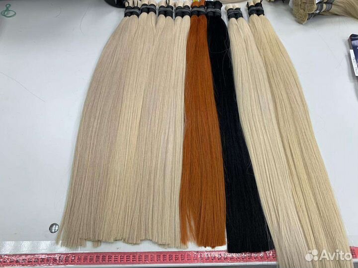 Волосы натуральные для наращивания в срезах