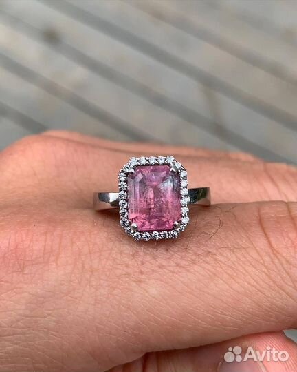 Кольцо с турмалином