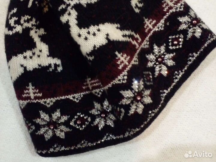 Зимние шапки с шарфами из Ангоры