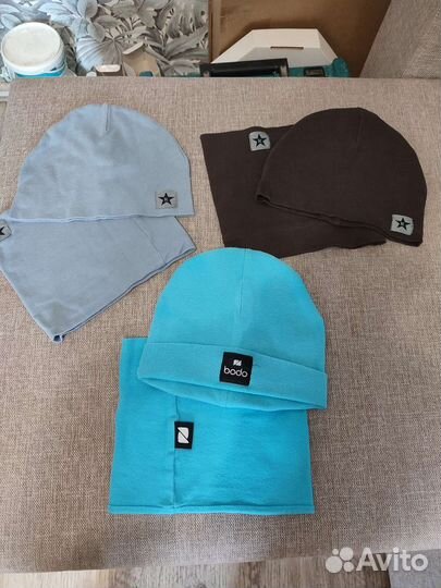 Шапка +снуд осень-весна