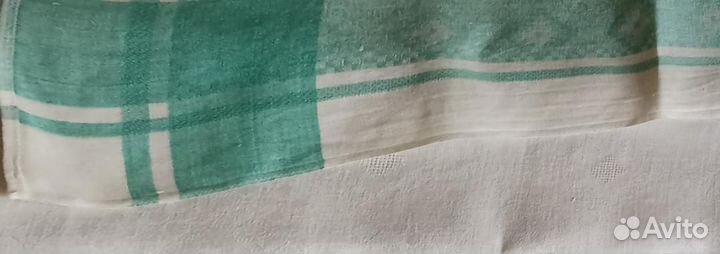 Новая льняная скатерть СССР 137х162 см