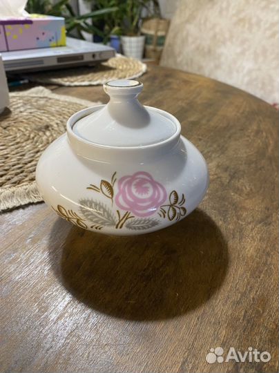 Сахарница и заварочный чайник дулево