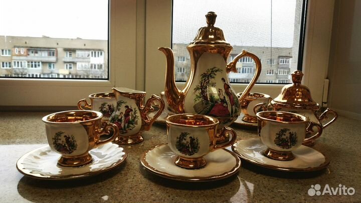 Сервиз чайно- кофейный (пастушка) 1997г (6 персон)