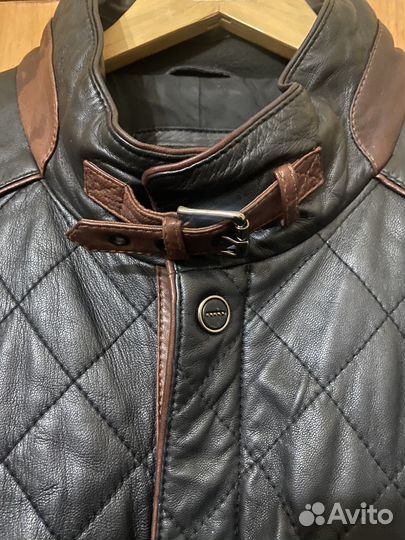 Куртка кожаная стеганая муж.56 Турция