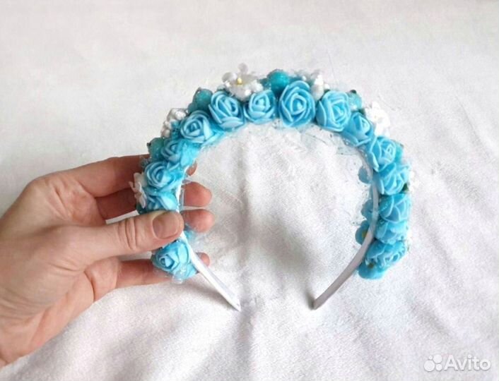 Ободок из цветов ручной работы Летний ободок
