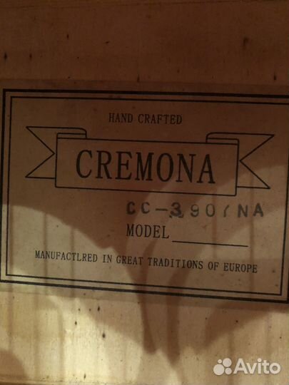 Классическая гитара Cremona