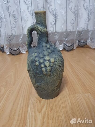 Керамическая бутылка от вина для декора