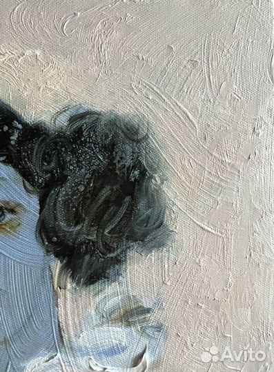 Картина маслом романтизм девушка птица