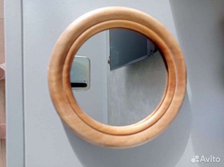 Зеркало настольное круглое, декор, рамка для фото