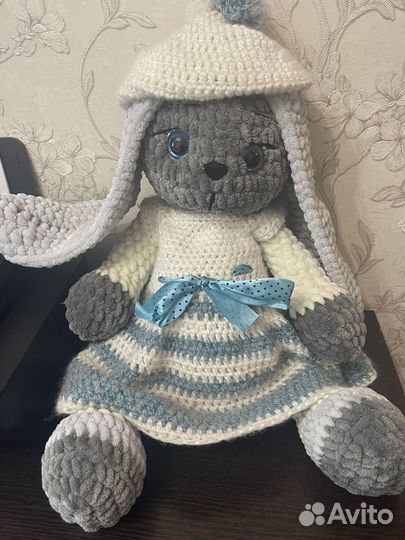 Мягкая игрушка заяц ручной работы