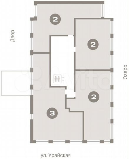 2-к. квартира, 63,1 м², 5/8 эт.