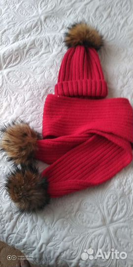 Шапка и шарф для девочки