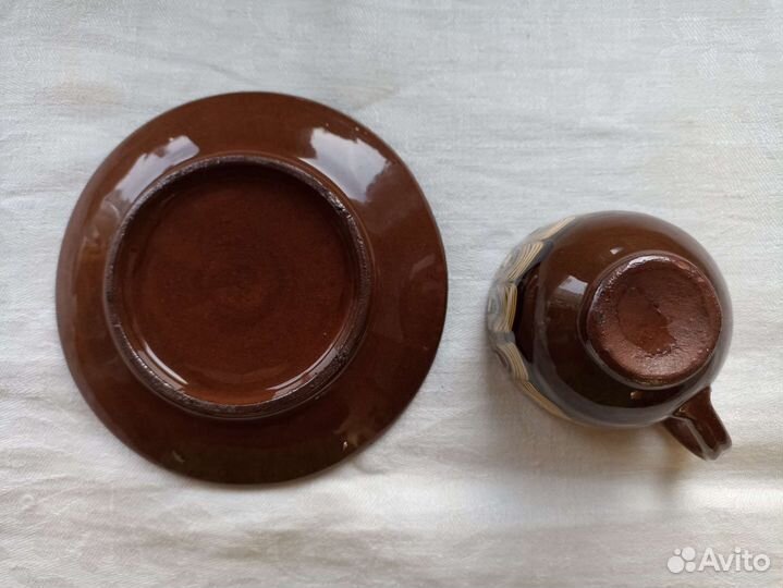 Чайная / кофейная пара, болгарская керамика СССР