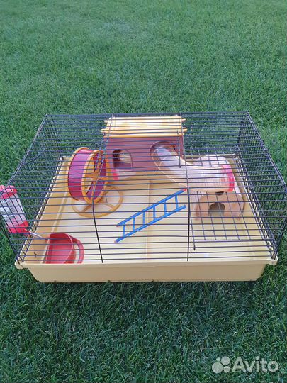 Клетка для хомяка с трубами, всё в комплекте