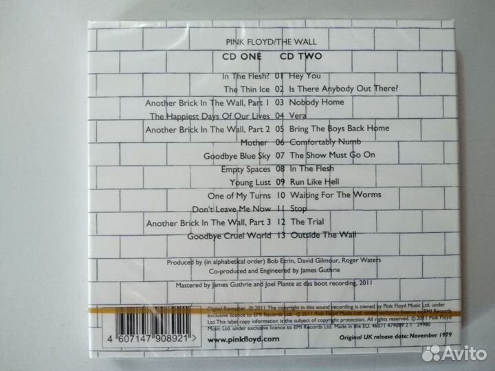 2CD. Pink Floyd. The Wall