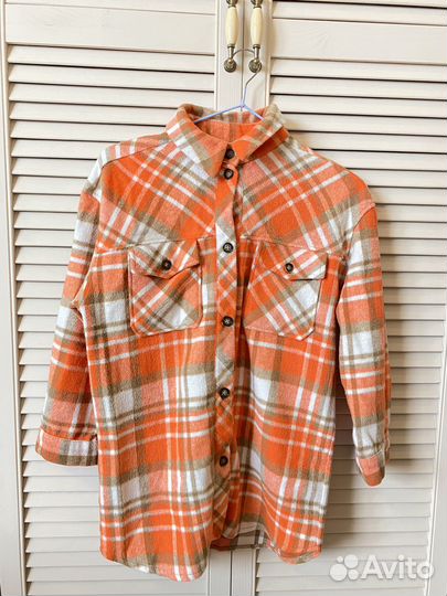 Рубашка утепленная для девочки р. 140-146