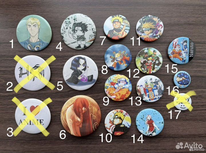 Значки аниме