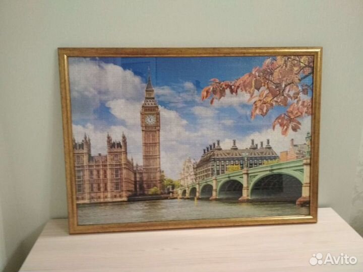 Картины в багете из пазлов, большие