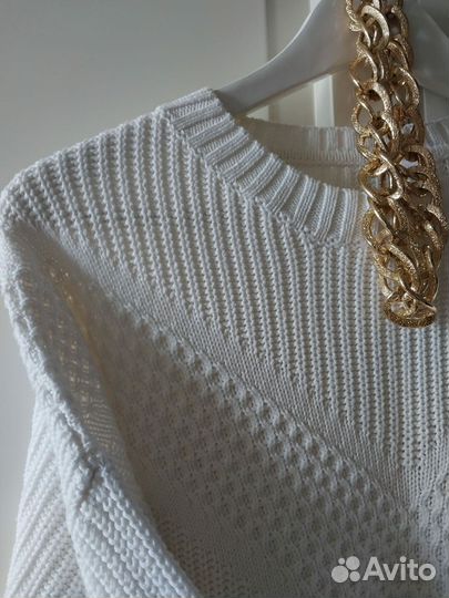 Белоснежный свитер H&M, хлопок