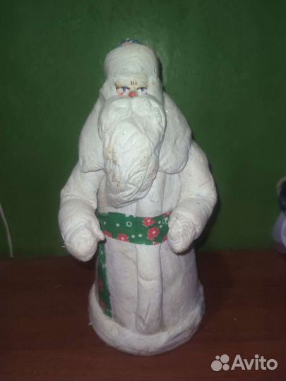 Дед Мороз вата папье-маше Этикетка Калинин 1960-70