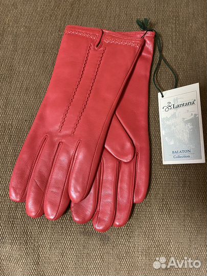 Перчатки женские кожаные новые