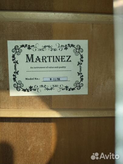 Акустическая гитара martinez w 11 /BK