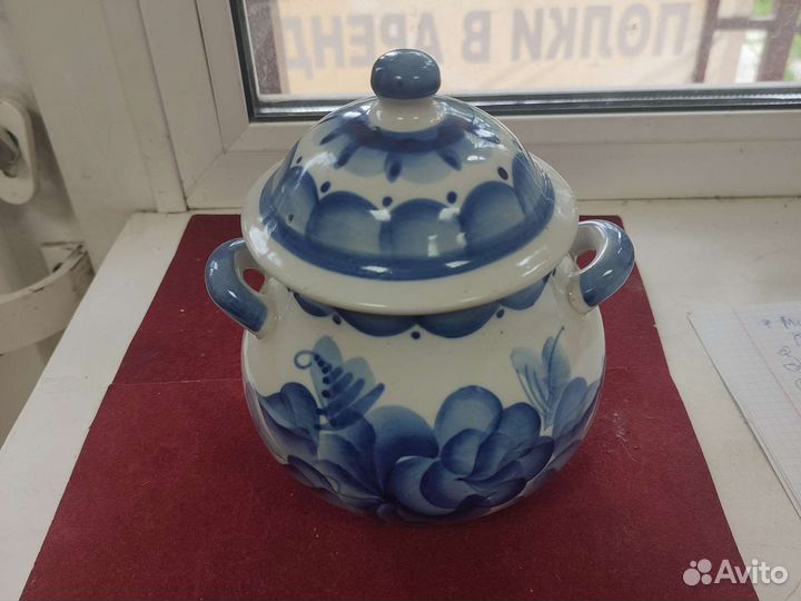 Горшок для запекания СССР Гжель