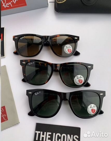 Очки ray ban wayfarer polaroid поляризационеые