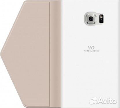 Чехол c кристаллами Swarovski для samsung S6 белый