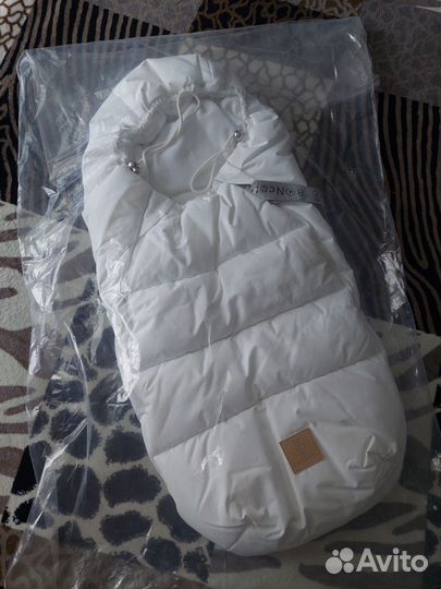 Кокон конверт зимний белый BONcotton как новый