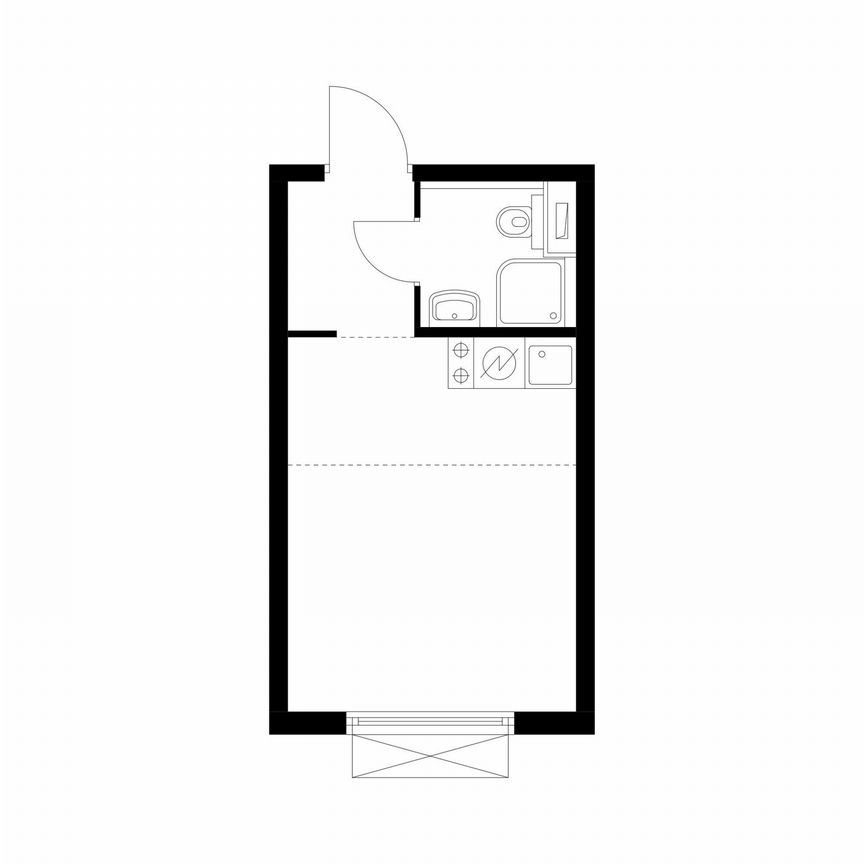 Квартира-студия, 19,8 м², 24/24 эт.