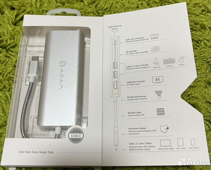 Адаптер Adam Elements Casa Hub A01 USB-C 4K
