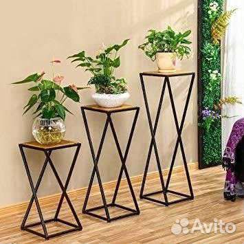 Подставка для цветов в стиле лофт