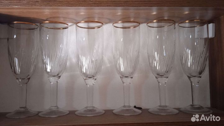 Хрустальные бокалы для шампанского