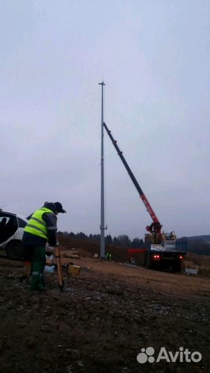 Монтаж высокомачтовых опор