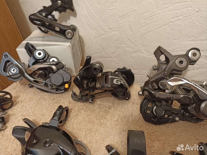 Задние переключатели и манетки - shimano, sram