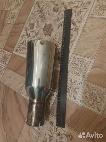 Глушитель прямоточный короткий для мотоцикла