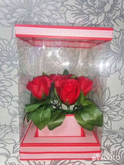 Розы из мыла